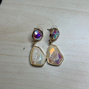 Iridescent gem earrings